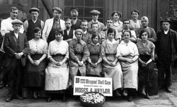 Belgian refugees working in Ossett during WW1